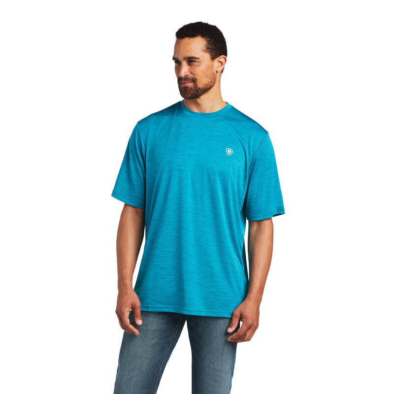 Ariat T-Shirts Herren - Charger Basic Blau ( DSAXK-9436 )